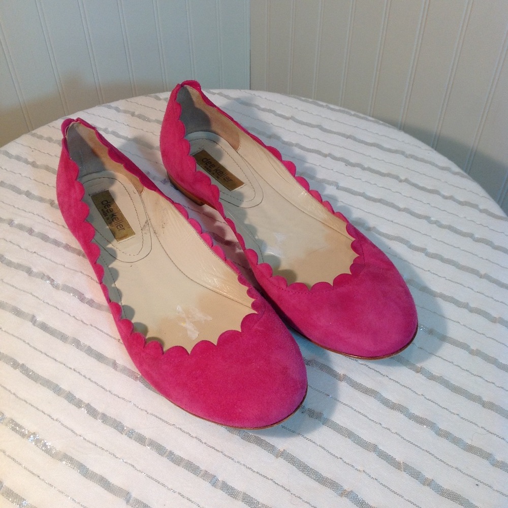 Dee Keller Fuchsia Suede Ballet Flats. 8.5
